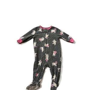 Jessica Simpson Baby Girls Multi-Color Tie Dye Ruffle Footie Zipper Pajama